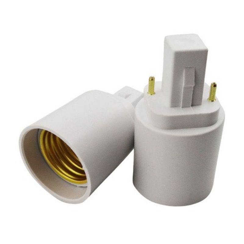 PLC G24 Male to E27 Female Socket Base Light Bulb Lamp Adapter Holder ...