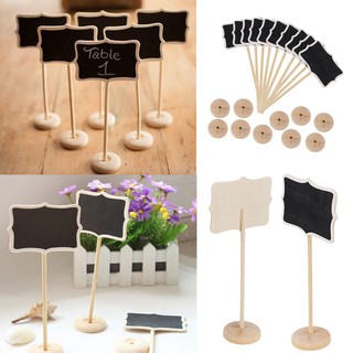 5PCS Mini Chalkboards Rectangular Hanging Blackboard Double Sided  Chalkboard Wedding Party Table Number Place Tag Message Board