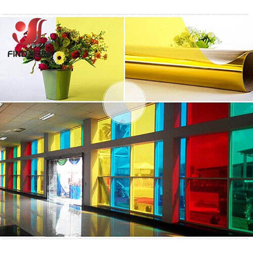 Red Decoration Window Film – Solar Tint Transparent Self-Adhesive Glass Sticker – Privacy Style