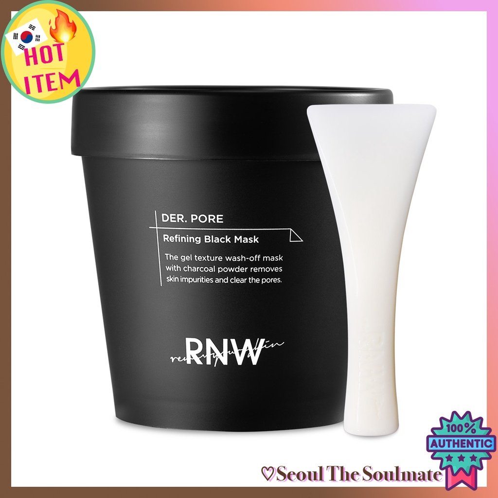 RNW DER. PORE Refining Black facial Mask 200g | Shopee Singapore