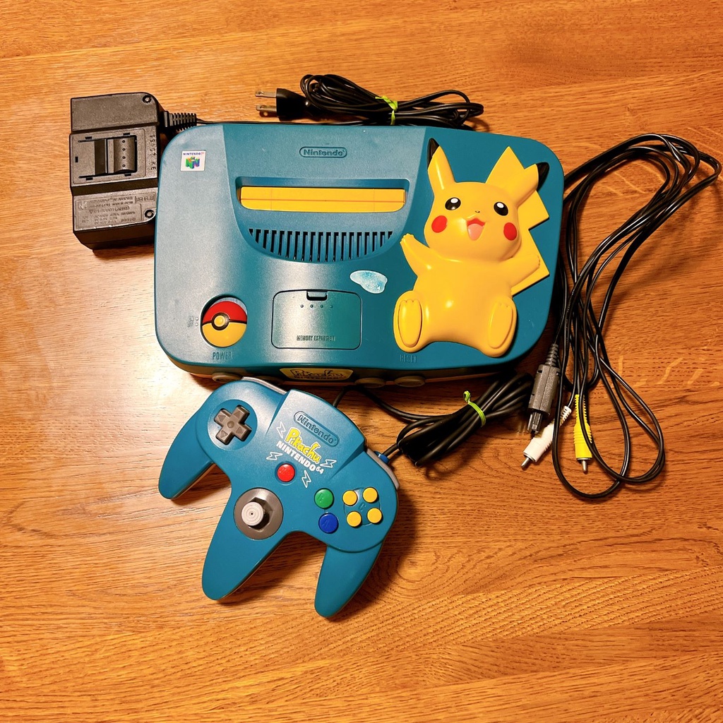 N64 Console Pokemon Pikachu Blue Tested From Japan Nintendo 64 Rare ...