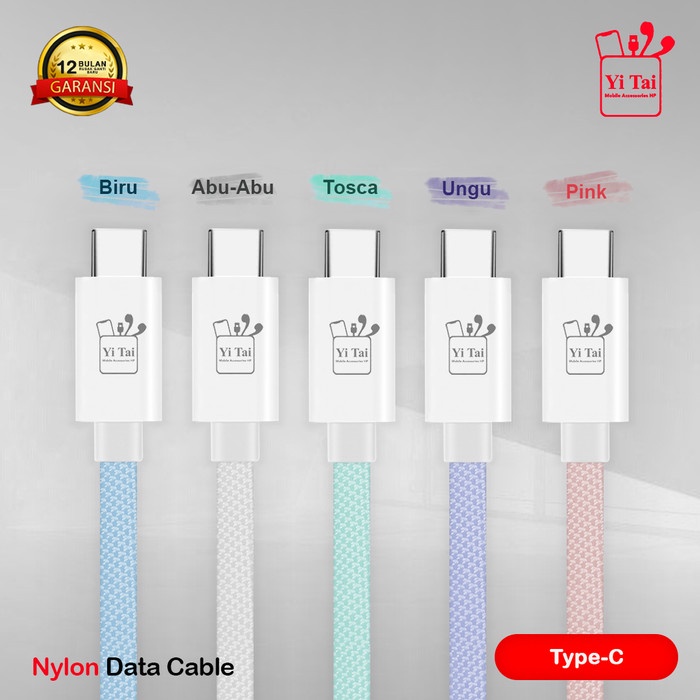 YI TAI - Kabel Data Type C Nylon Fast Charging - Gambar 4
