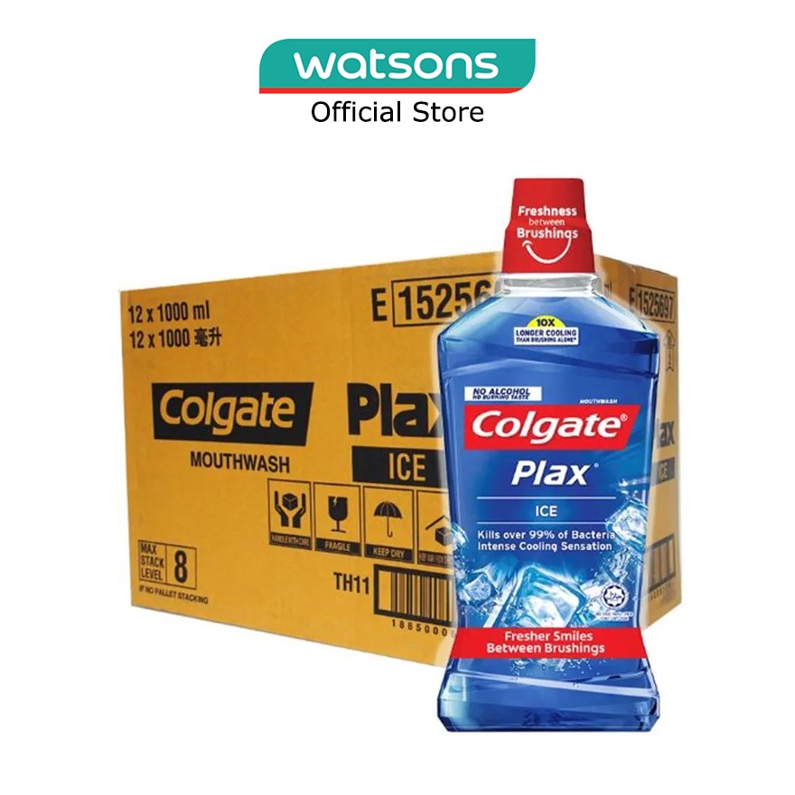 COLGATE Plax Mouthwash Ice Carton (12x1L) | Shopee Singapore