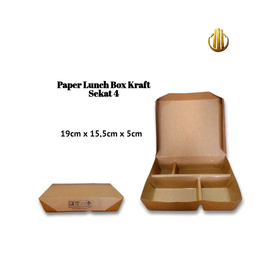 4-Section Rice box Paper Lunch box Catering Rice box | Shopee Singapore