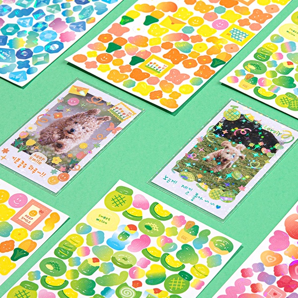 Daiso Korea New Mini Confetti Stickers/Dessert Confetti Stickers