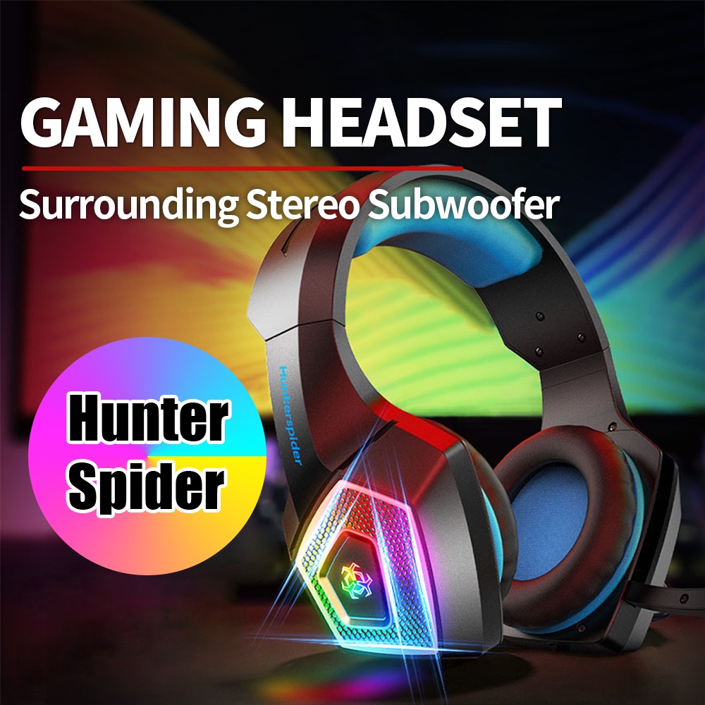 【SG】HunterSpider V1 V3 Gaming Headset for Xbox One PS4 PC Over Ear Gaming Headphones Stereo Bass