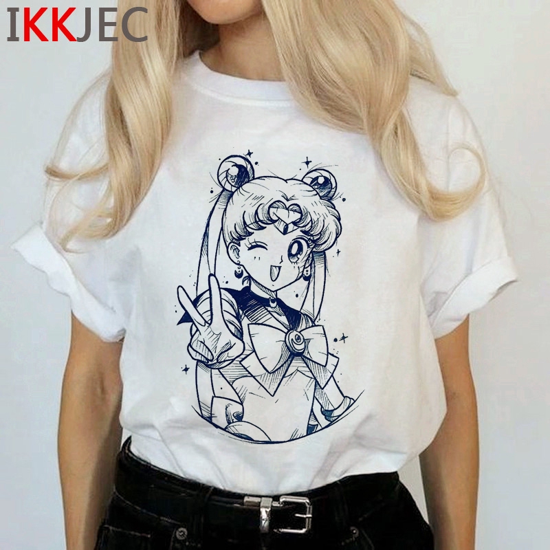 sailor moon female top gothic High Quality harujuku tshirt tee Women ...