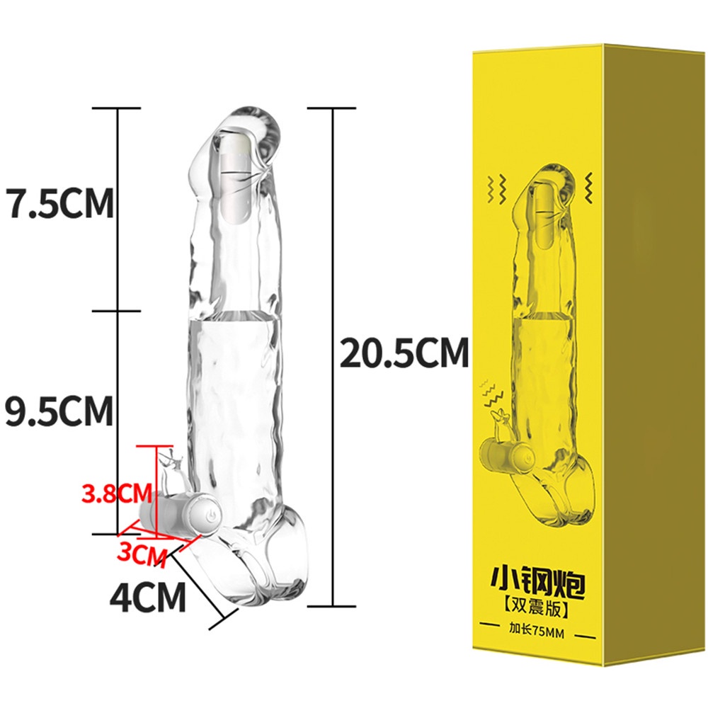 Penis Sleeve Extensions Condom Male Enlargement Delay Vibrators Clits Massager Cock Ring