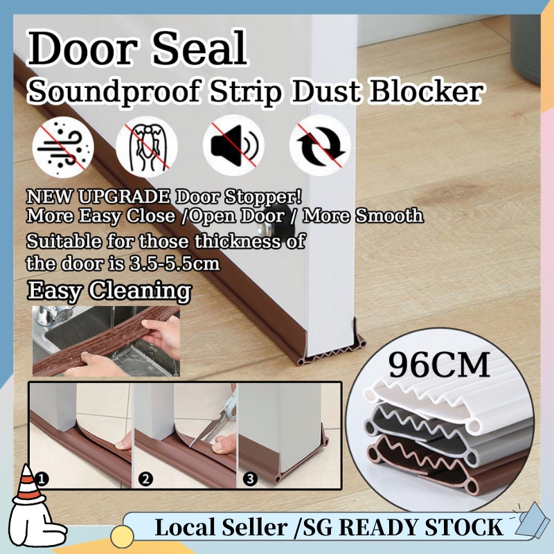 🌟SG SPOT NEW UPGRADE Wave PVC Door stopper Soundproof Door Seal Strip ...