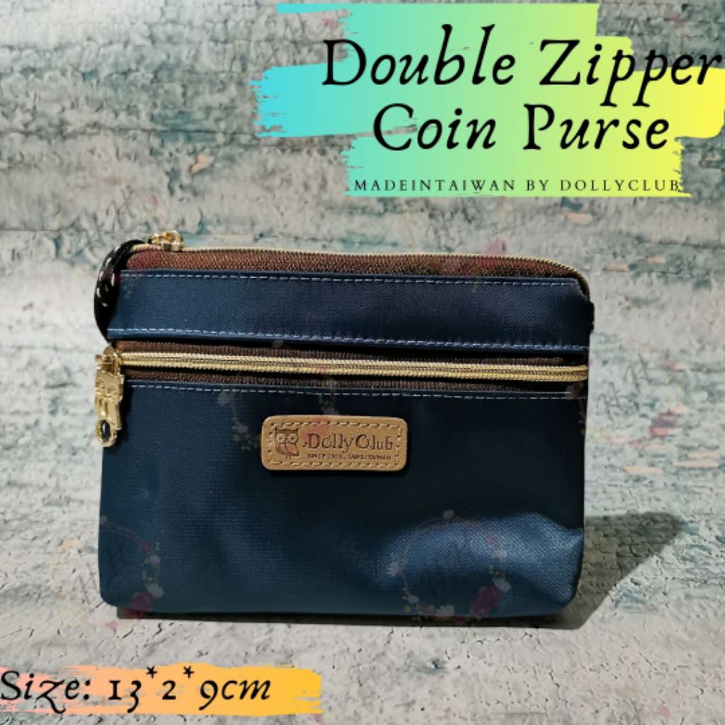 Henryetta DollyClub A3T Double Zip Coin Purse Instock SG