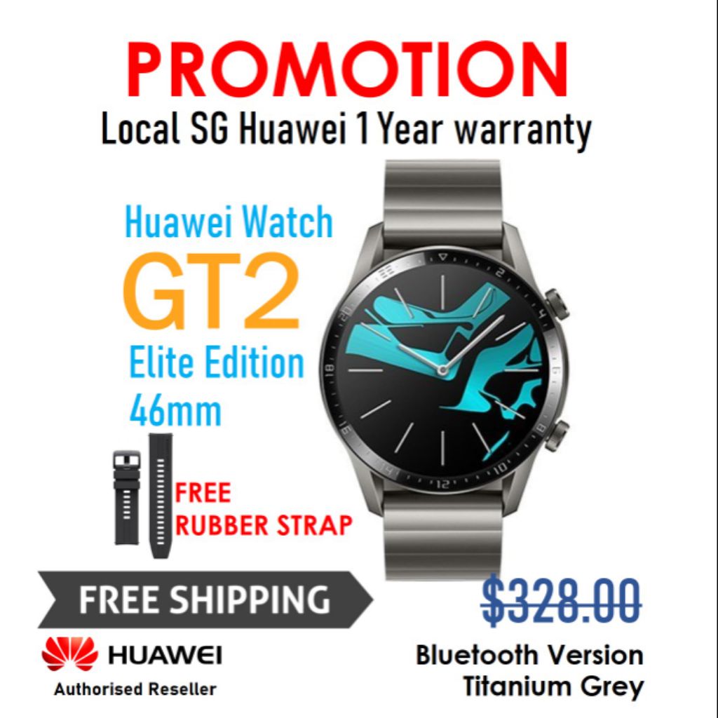 Huawei watch GT 2 Elite 46mm 1 year SG warranty Shopee Singapore