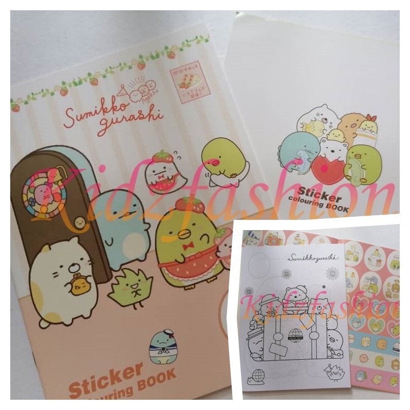 Sticker Colouring Book Cute Sumikko Polar Bear Art Craft Drawing Colour ...