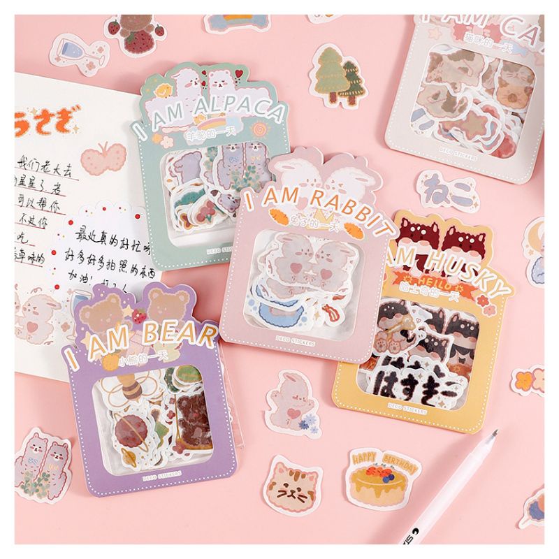 Aesthetic STICKER PACK / CUTE STICKER ONE PACK / KOREAN STICKER ...