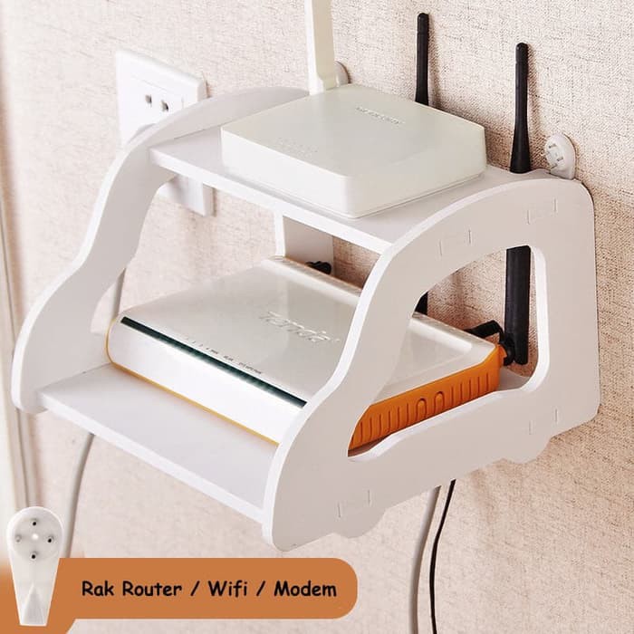 Ro009 Vintage Desktop Wall Hanging Telephone Modem Wifi Router Rack ...