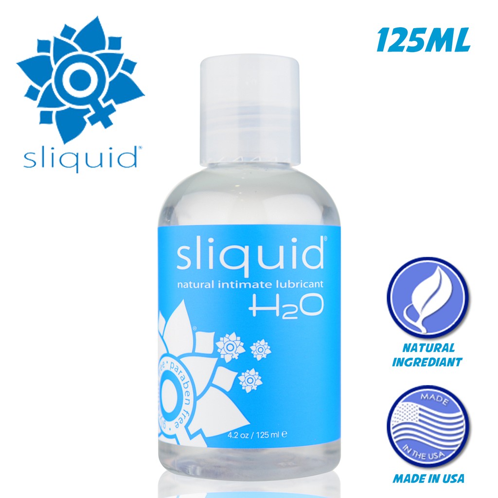 Sliquid Naturals H2o 125ml Intimate Water Based Lubricant Glycerine Paraben Free Sex 1181