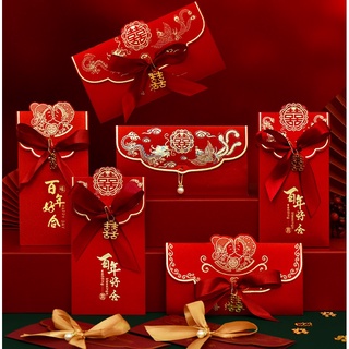 Cheers US 10Pcs /Bag Chinese New Year Red Envelopes Chinese Red Pockets Red  Chinese Money Envelopes Hong Bao Lucky Money Gift Envelopes for Spring