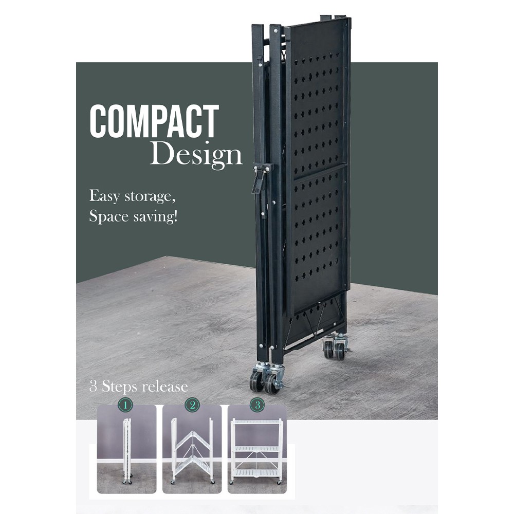 (JIJI SG) CAMILLE Folding Storage Metal Storage Kitchen Rack | Shopee ...