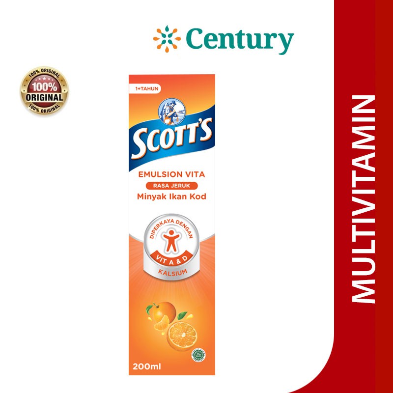 Scotts Emulsion Vita Rasa Jeruk 200ml