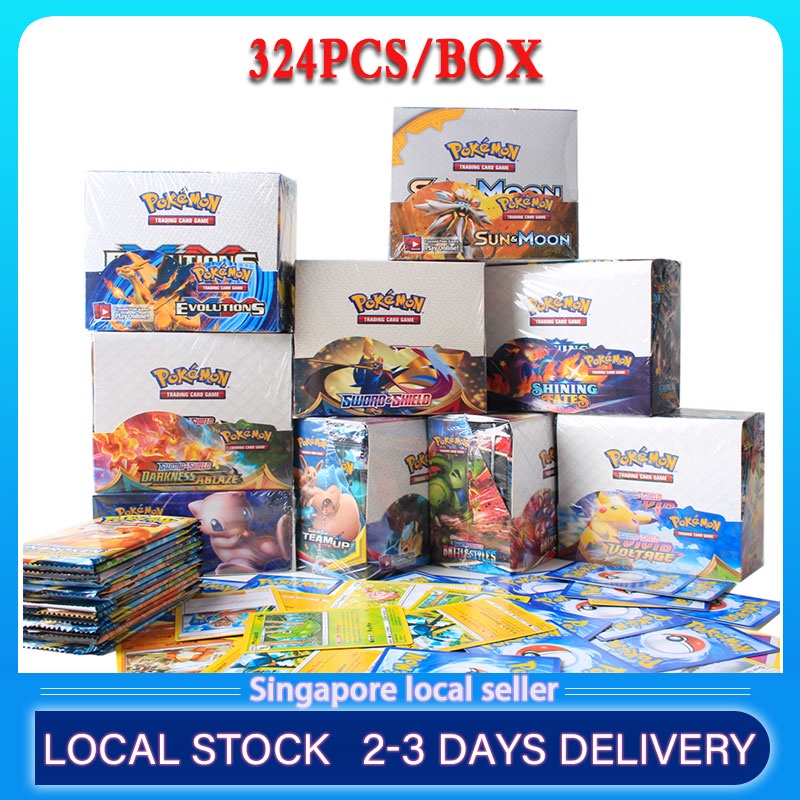 [Spot] Pokemon 324pcs Vivid Hidden Fate Evolution Booster Collection  Transaction Card Games Children's Toys