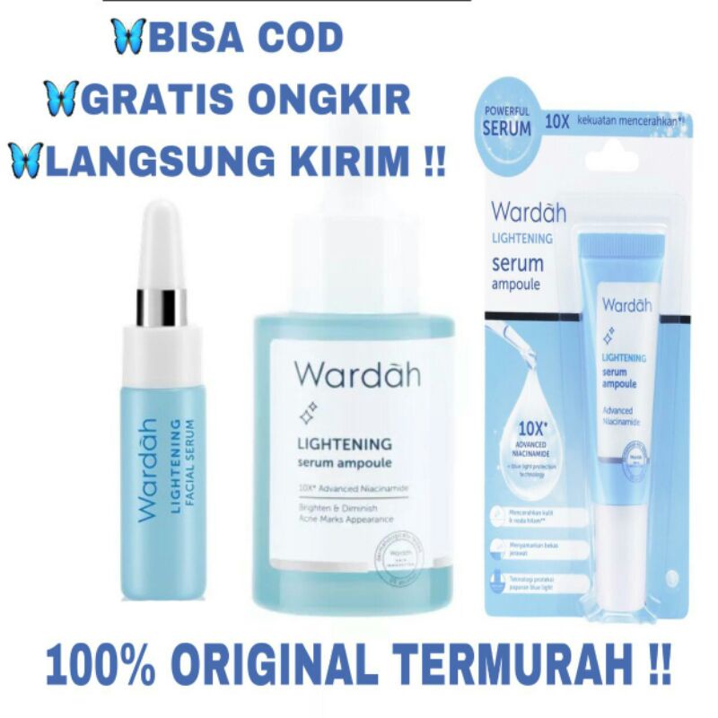 Wardah Serum Lightening Ampoule Whitening Face Glowing Face Warda Ampol Serum 5ml 8ml 30ml 8304