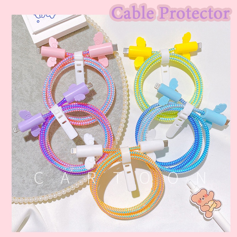 cute cable protector  cable protector phone wire cover charger saver sleeve  charger saver sleeve  protective cover case  wrapper wire protection headphone charger
