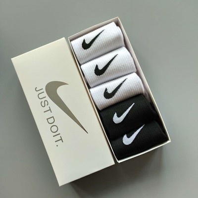 #5 Pairs In One Box# Casual Running Sports Socks Crew Unisex Cotton (Ready to ship)