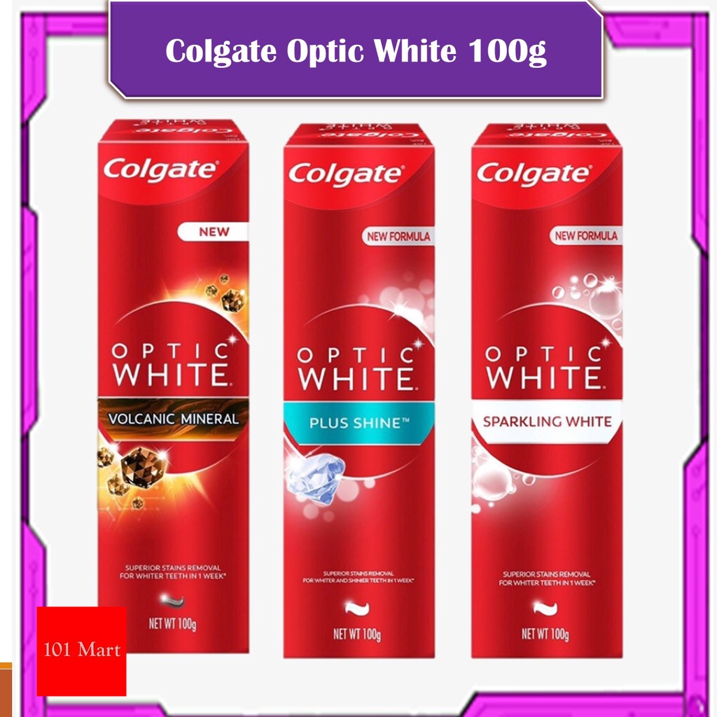 Colgate Optic White Whitening Toothpaste, 100g | Shopee Singapore