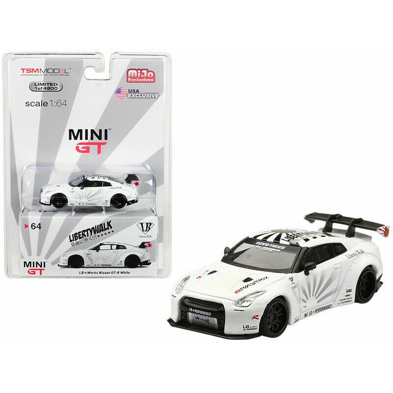 Mini Gt Lb Works Nissan Gt-R R35 White Right Handle 1/64