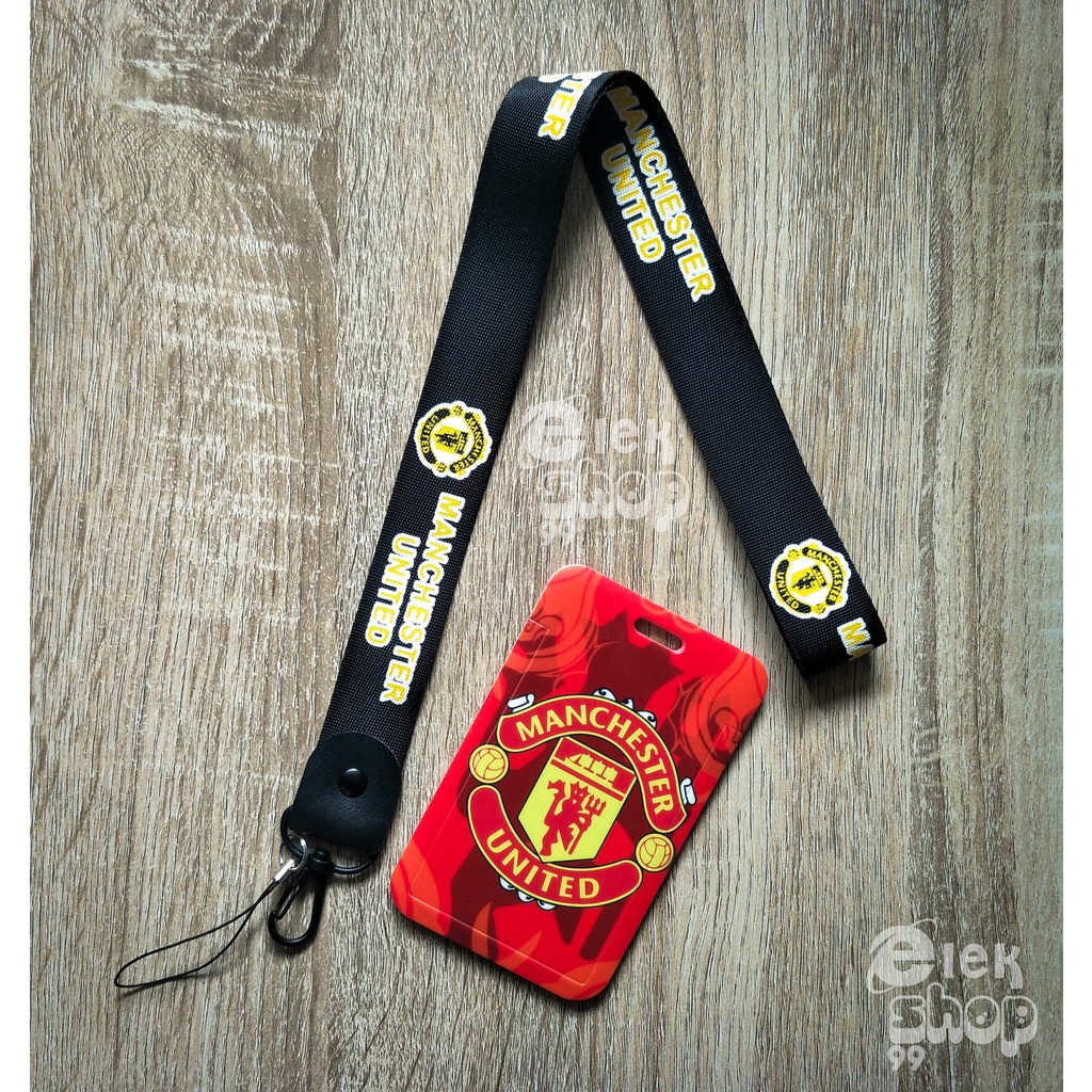 LIVERPOOL MANCHESTER Card Lanyard + Holder Team United (StrapLong