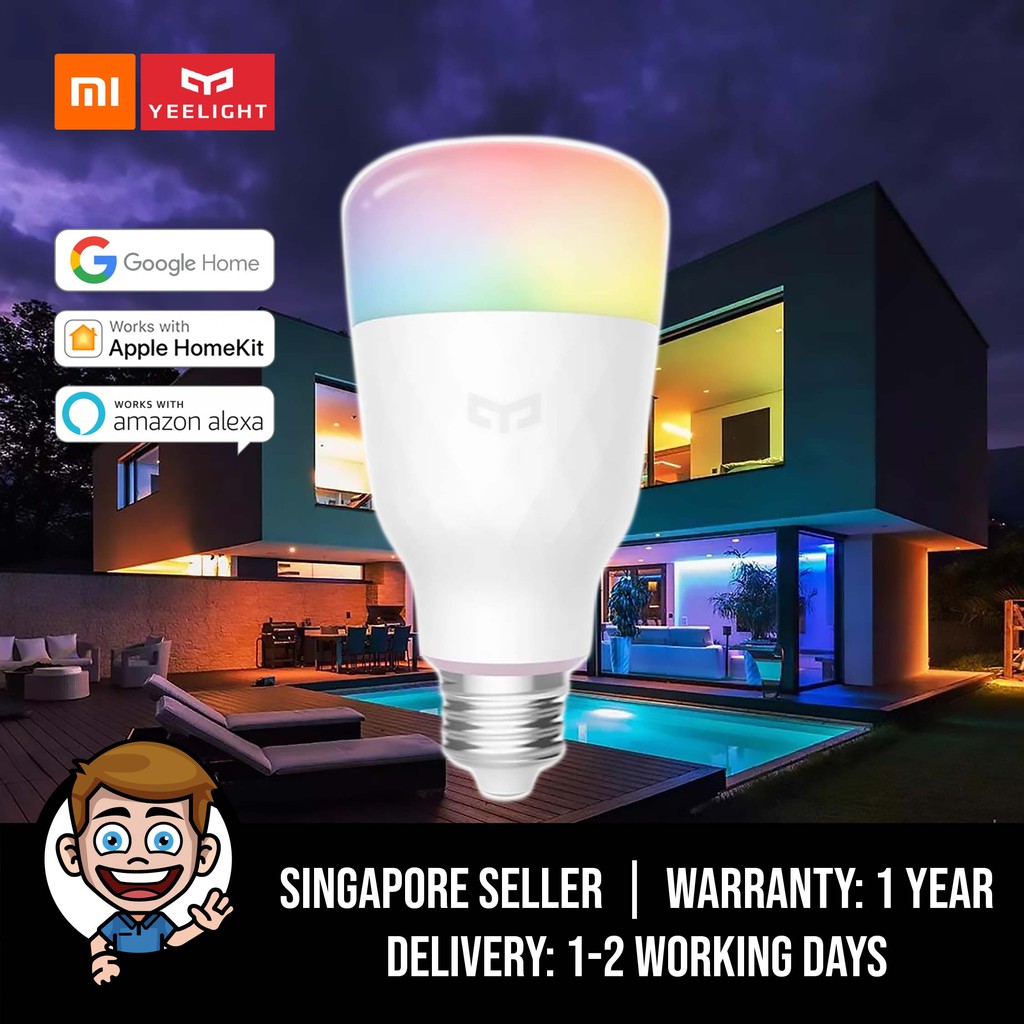 Yeelight 1S YLDP13YL (V2 Upgrade) Colour LED WiFi RGB Smart Light Bulb ...