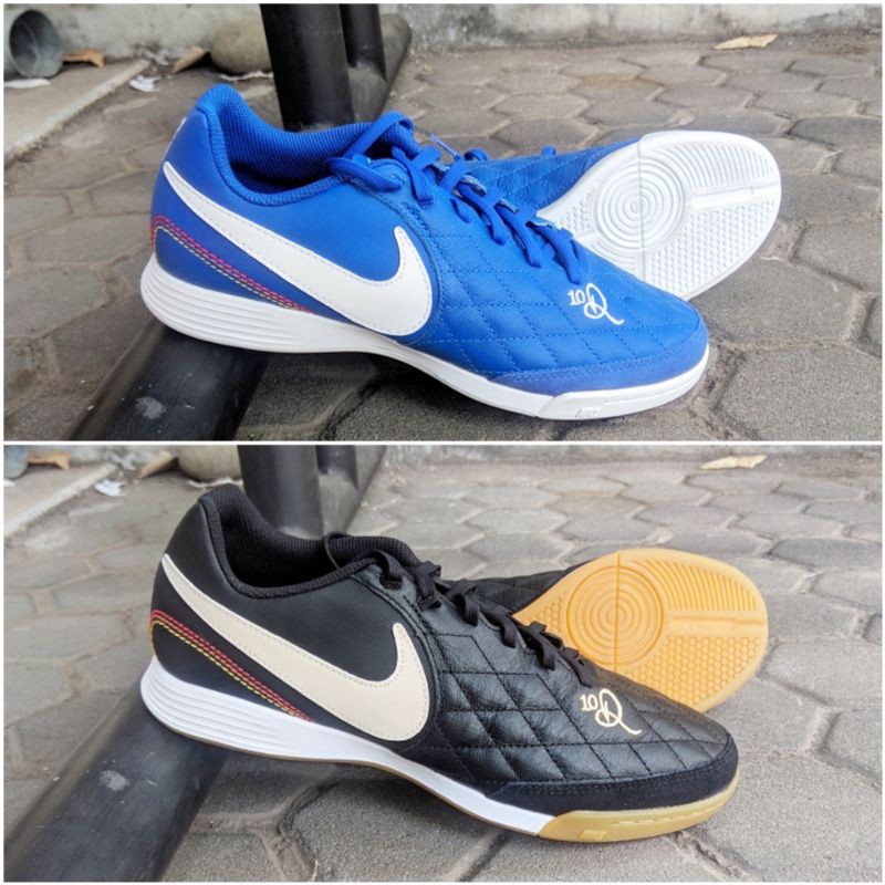 Sale Nike tiempo IC legend Academy R10 IN blue white black Original futsal Shoes