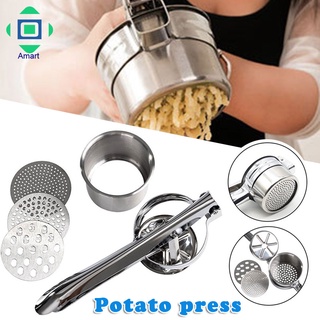 Stainless steel potato masher artifact household potato masher