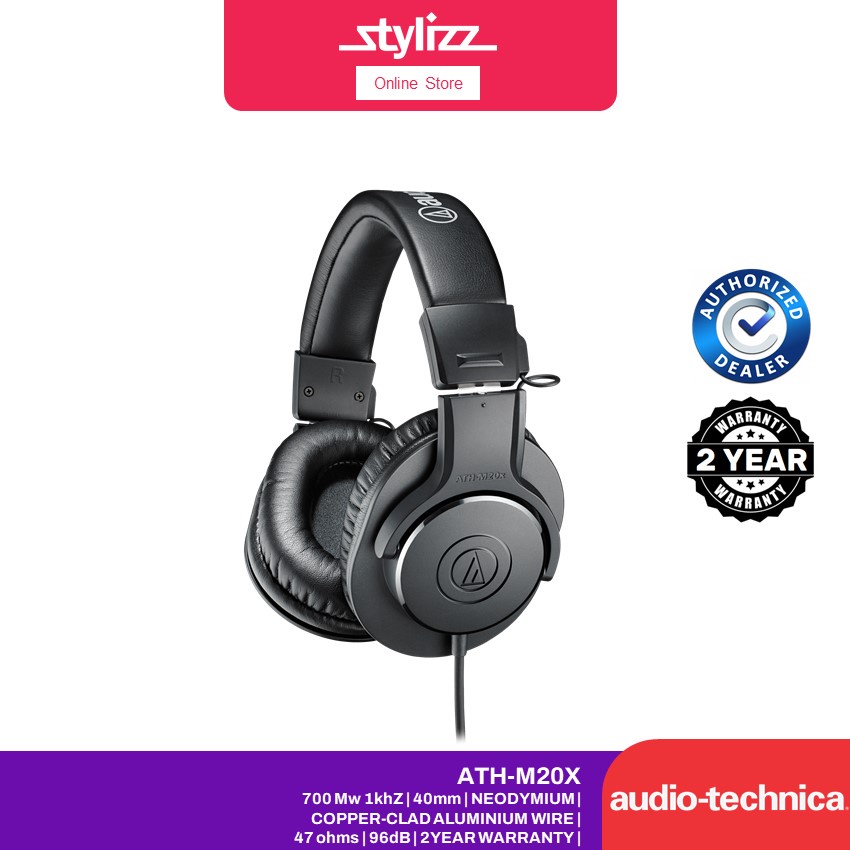 Audio-Technica ATH-M20X Professional Monitor Headphones