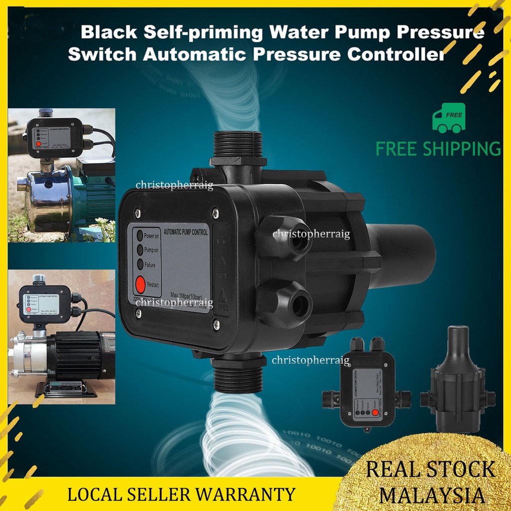 Automatic Water Pump Pressure Controller Switch Control 240V Pump ...