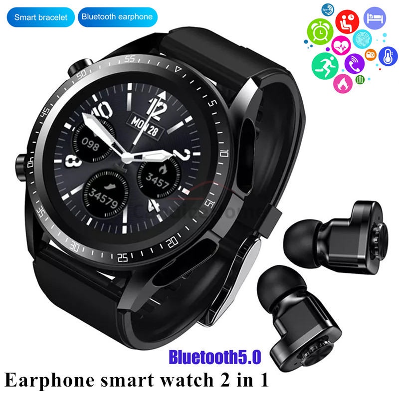 Newest 2 in 1 Smart Watch And Bluetooth Earphone Wireless TWS Headset