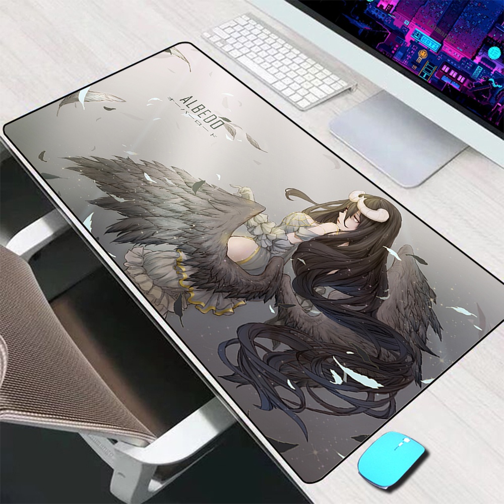 Overlord Albedo Mouse Pad Large Gaming Accessories Mouse Mat Keyboard Mat Desk Pad Computer