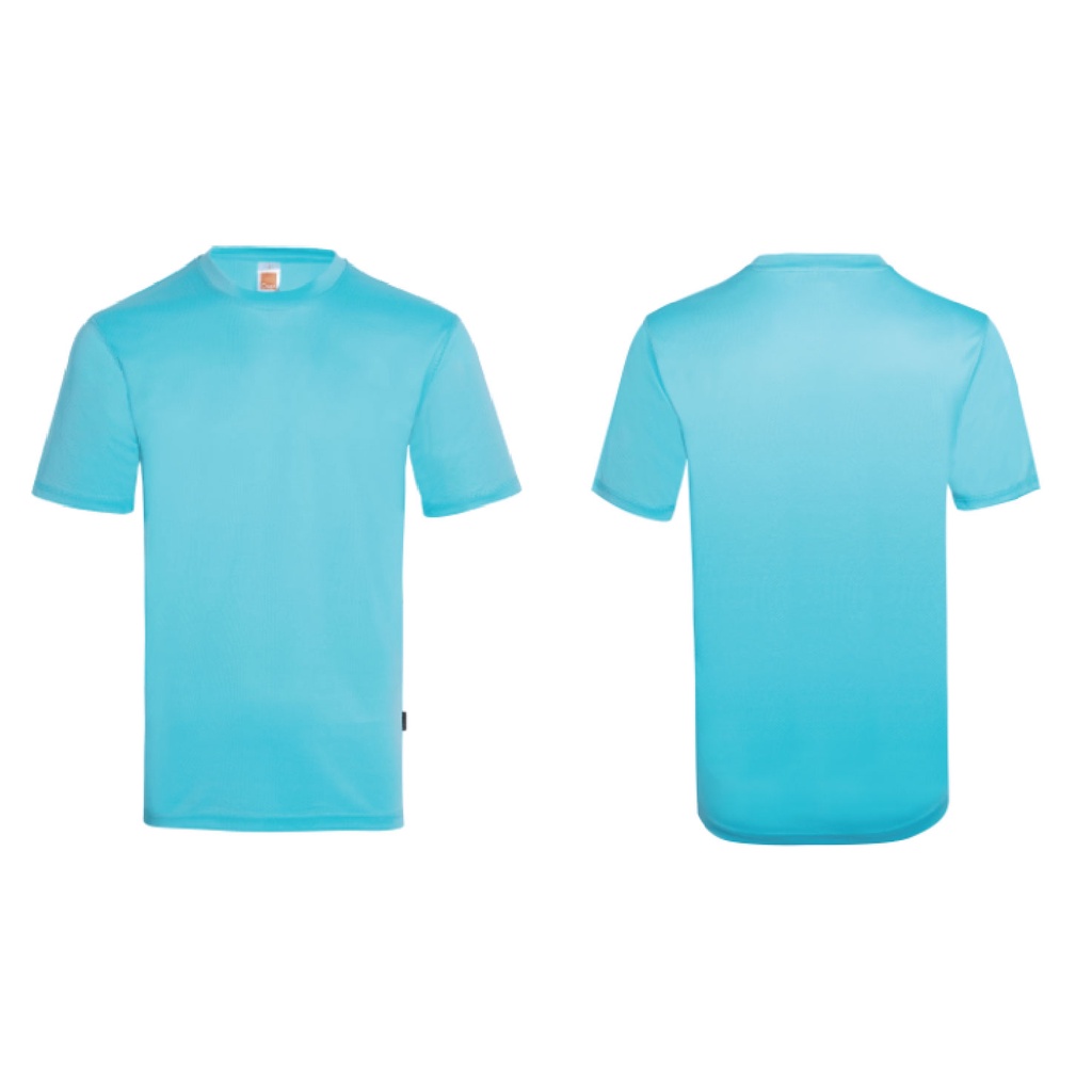 TIFFANY BLUE DRIFIT EYELET ROUND NECK TSHIRT UNISEX QD04