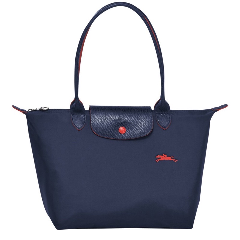 longchamp small size 2605 long handle tote navy blue