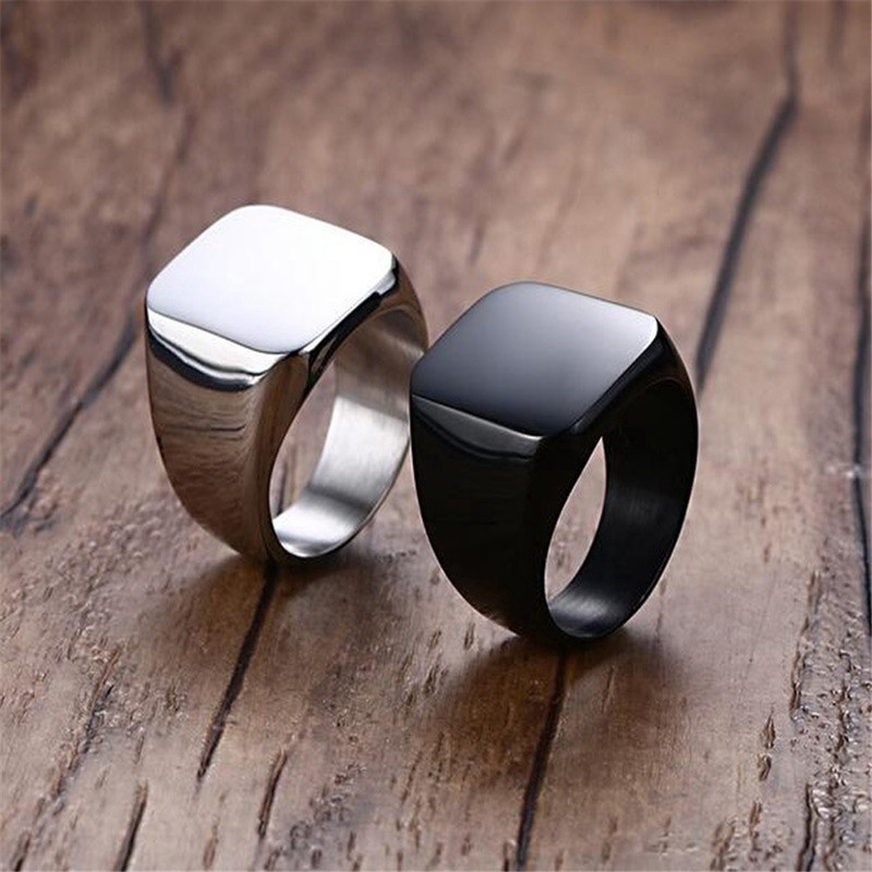 Brand new fashion stainless steel square ring,simple style