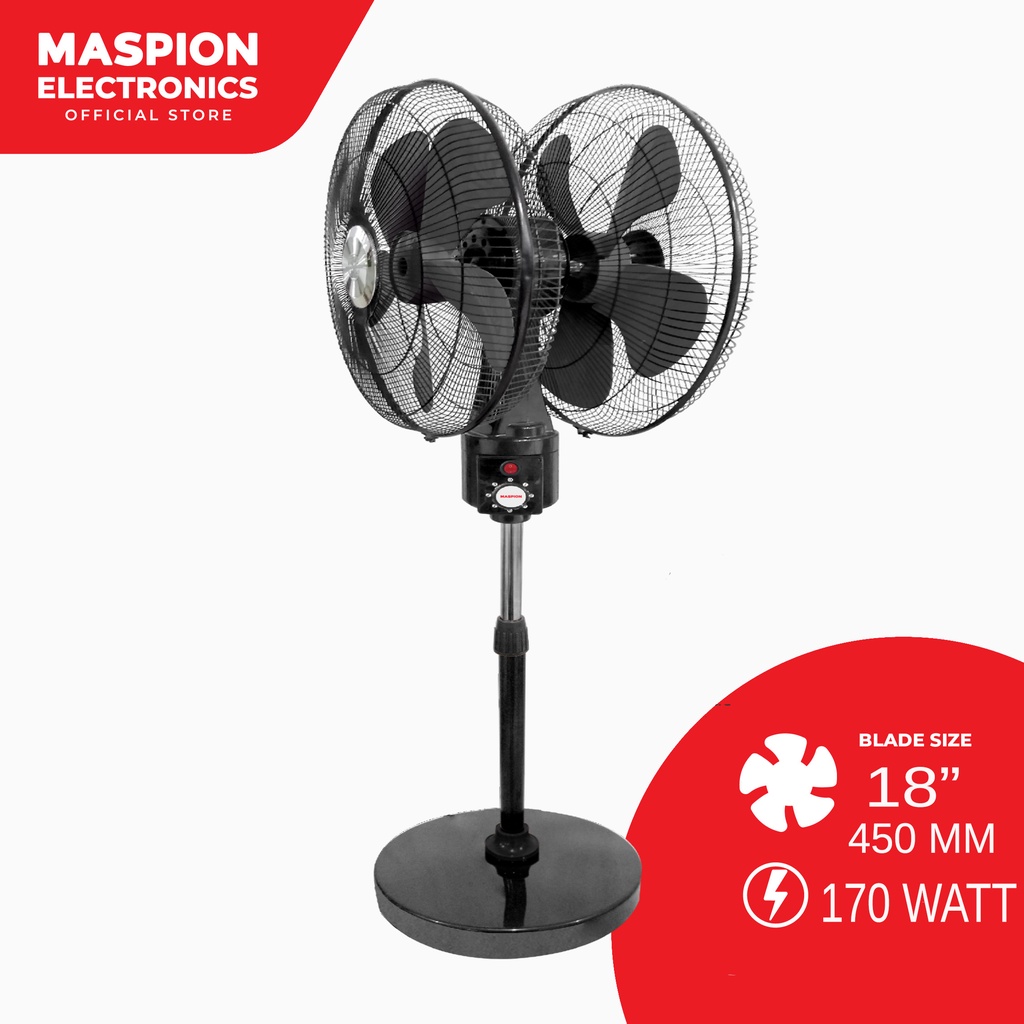 Maspion Power Stand Fan Kipas Angin Berdiri 18 Inch PW-1818 S - Gambar 2