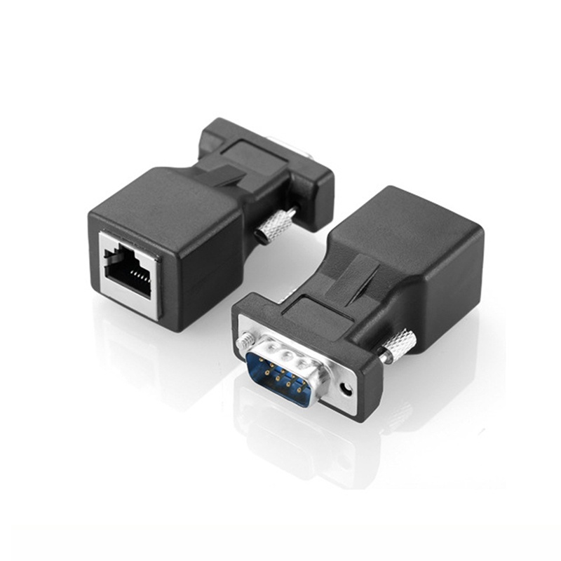DB9 RS232 Male/Female to RJ45 Female Adapter 9 Pin RS232 extender over