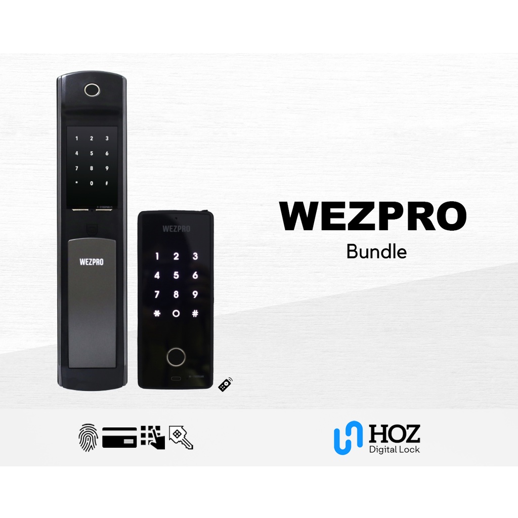 [SYNC OPENING + DUAL FINGERPRINT GATE!!] Wezpro Digital Lock Bundle