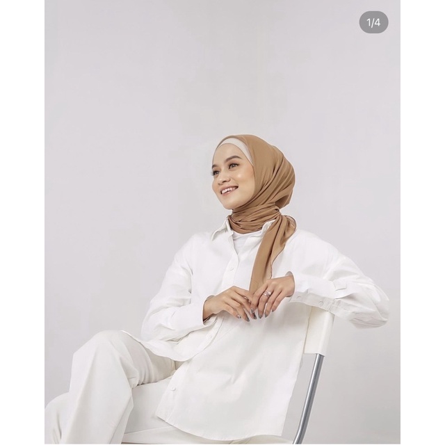 Disa Hijab - SEGIEMPAT PARIS PREMIUM SQUARE HIJAB ANTI LETOY COTTON VOAL 50 VARIAN - Gambar 4