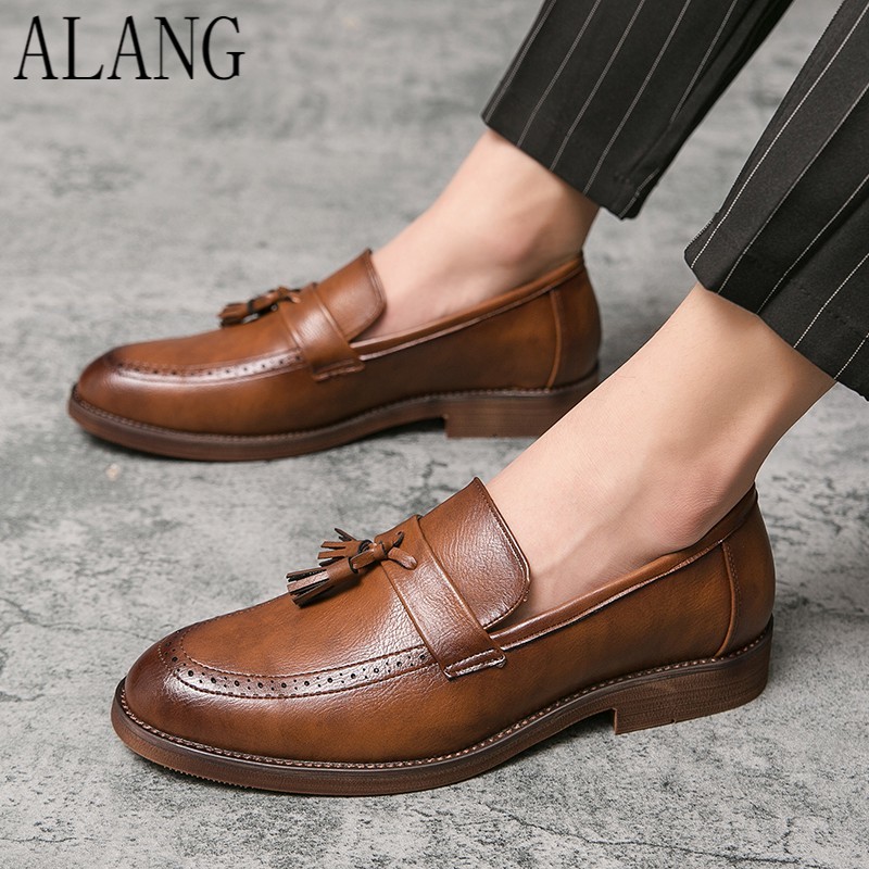 READY STOCK Genuine Leather Shoes For Male Formal Shoes Men Oxford Shoes Business Wedding Classsic Boat Shoes Shopee Singapore