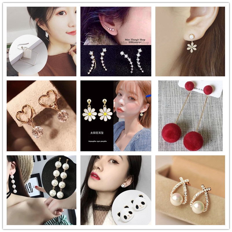 Korean earrings sale shopee