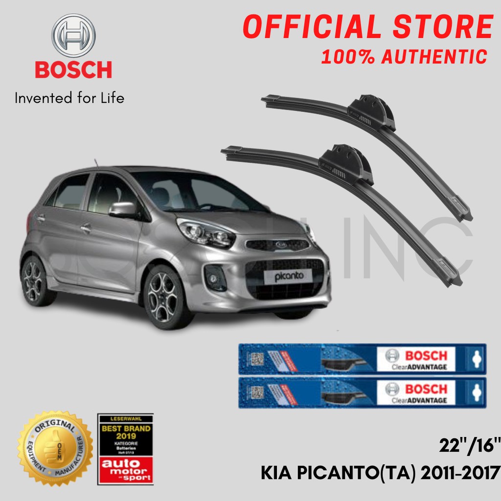 Juego De Limpiaparabrisas Delantero Y Trasero Para Kia Picanto TA 2011-2017, Escobillas Para Parabrisas De 24 + 14 + 12 Pulgadas