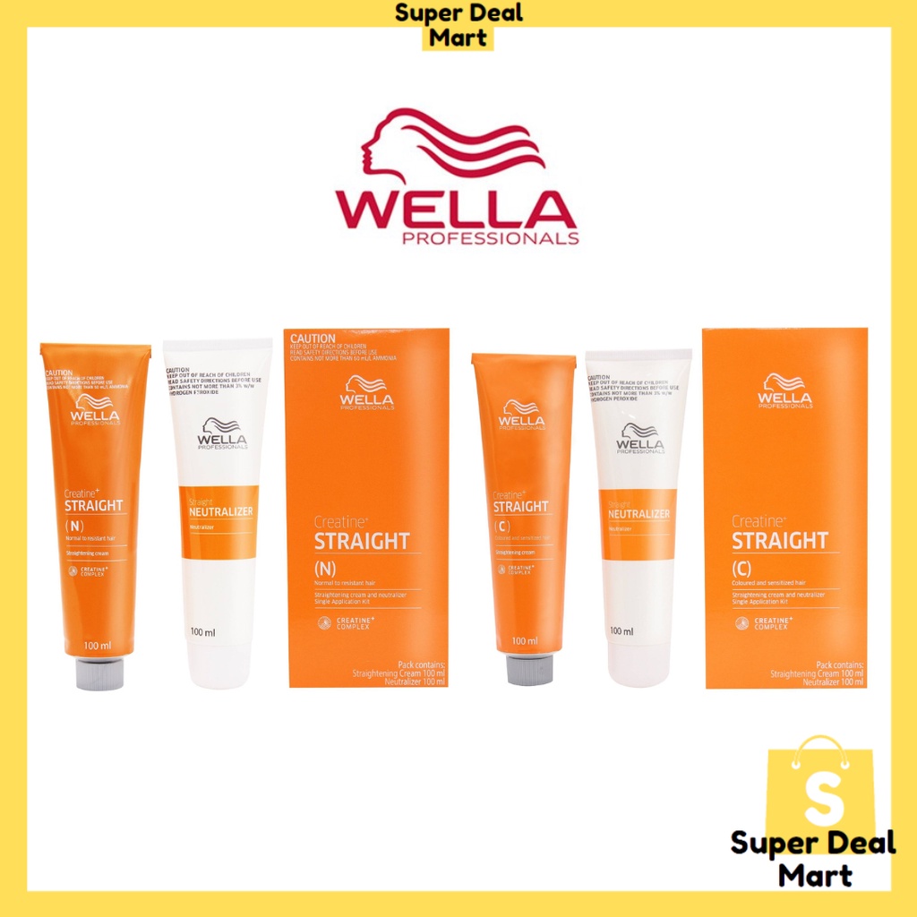 Wella Professionals Straight Hair Straightening Cream N C 100ml 100ml Shopee Singapore