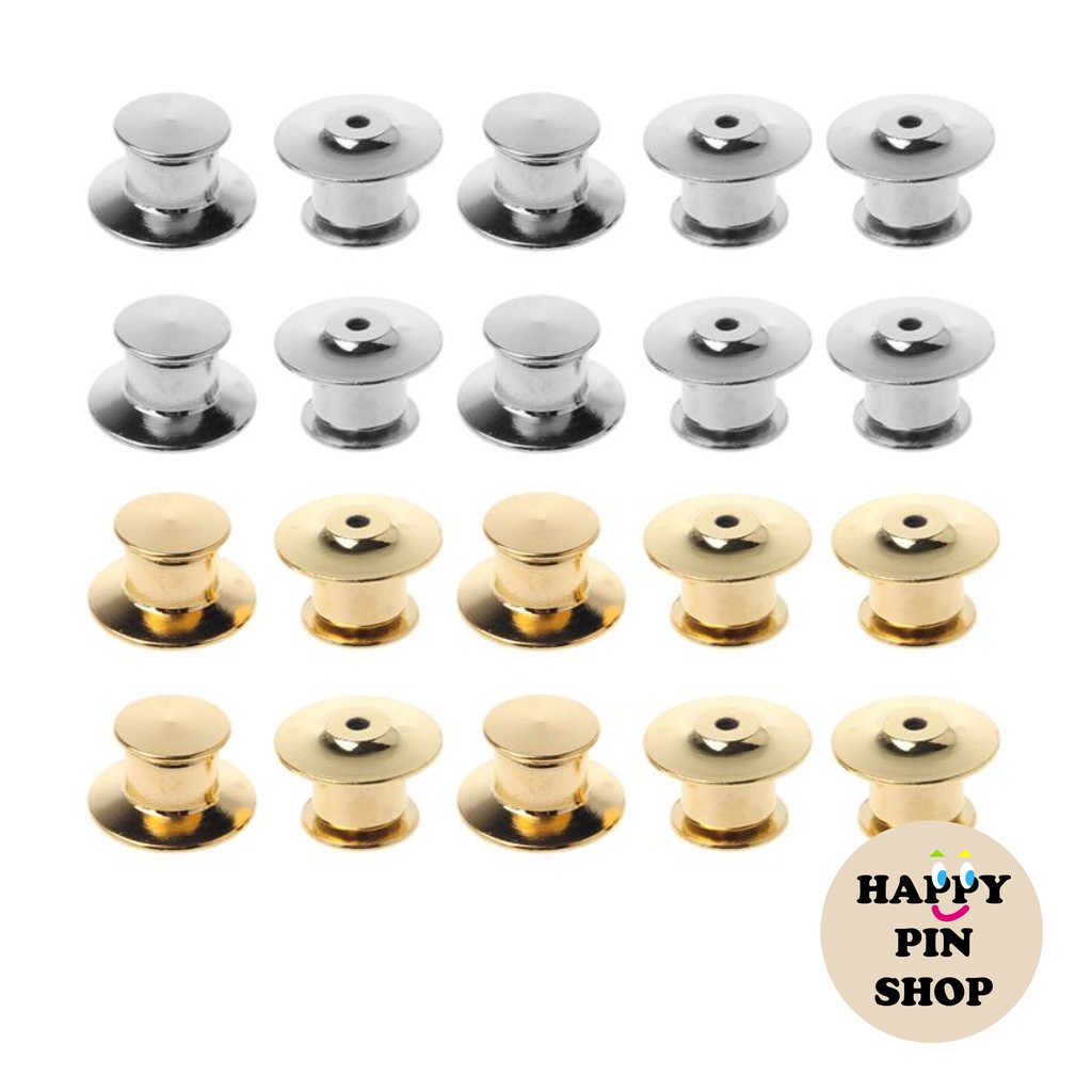 5pcs Locking Pin Back, Deluxe Clutch, Pin Keeper for Enamel Pin, Brooch, Badge (backup