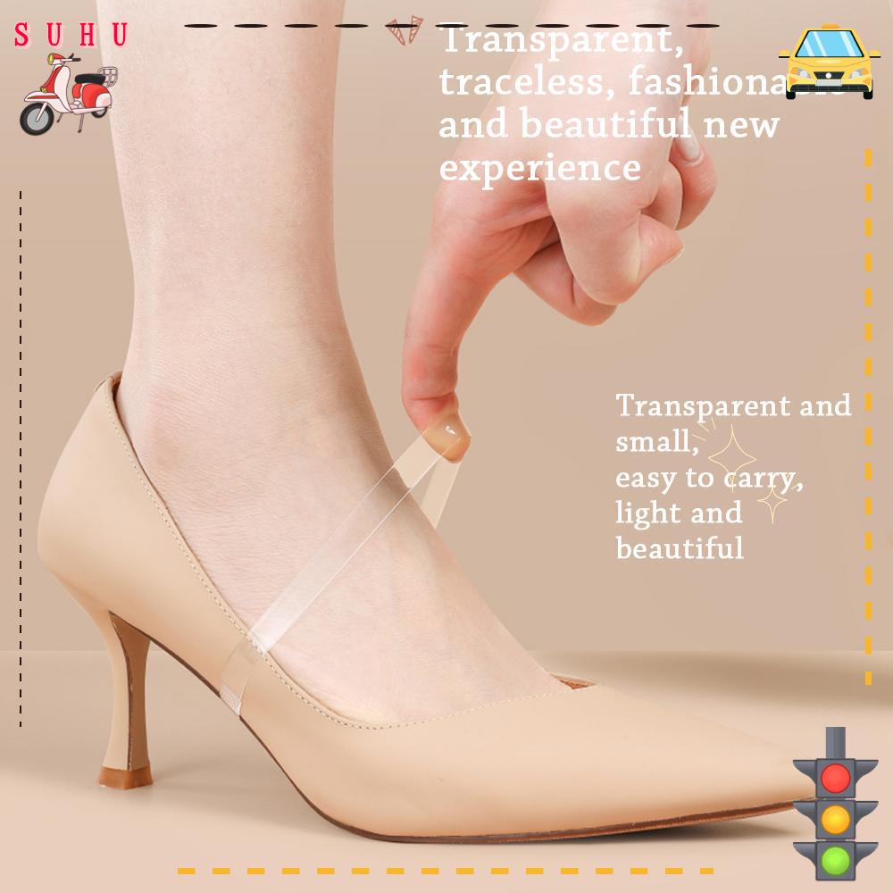 SUHU Help Transparent Invisible NonDropping Silicone Shoelaces