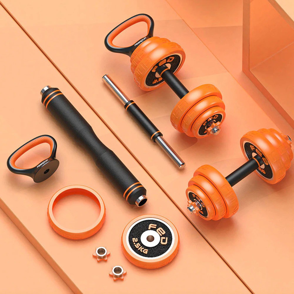 SG Ready Stock] Xiaomi FED 6in1 Chromed Dumbbell Set Kettlebell